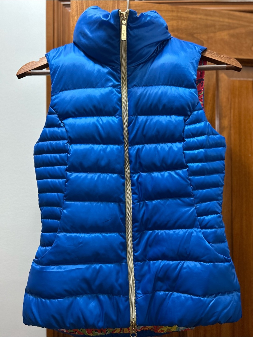 Lilly Pulitzer Royal Blue Quilted Puffer Vest
